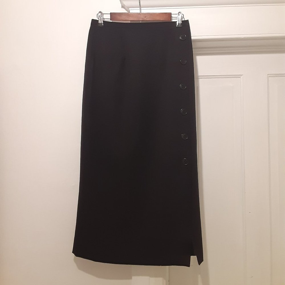 Harve Bernard 100% Wool Skirt, Black